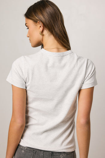 short sleeve grey top