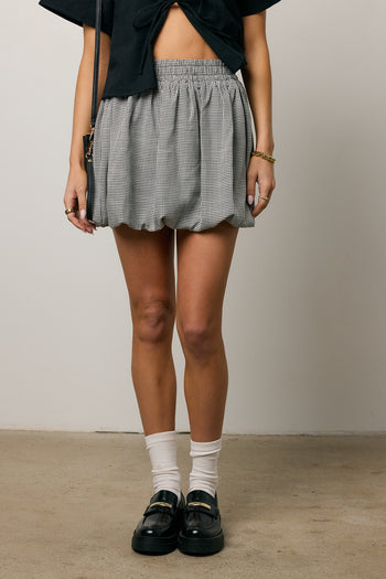 Rallie Bubble Mini Skirt in Black