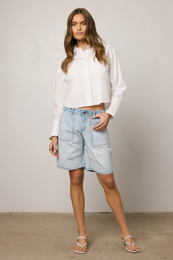 Kai Light Wash Bermuda Shorts