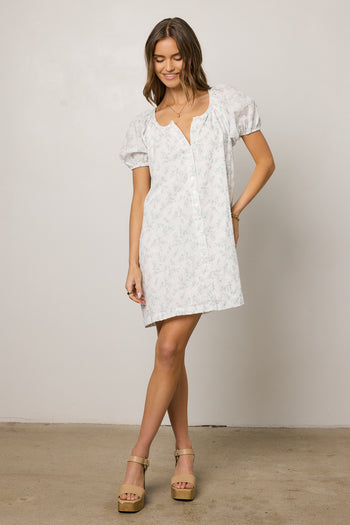 puff sleeve mini dress