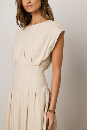 Isla Midi Dress in Oatmeal - FINAL SALE Isla Midi Dress in Oatmeal - FINAL SALE