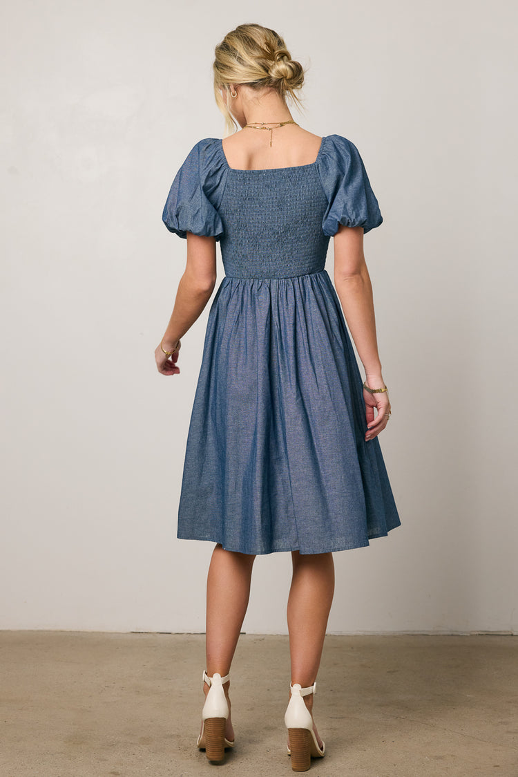 denim midi dress