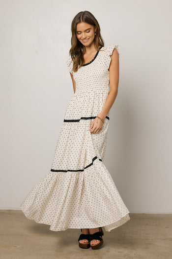 maxi polka dot dress