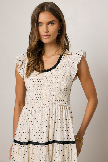 dress with lace trim