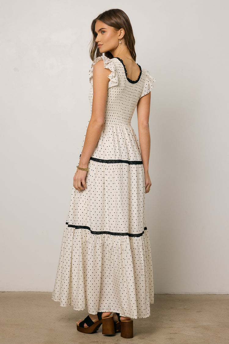 maxi dress with flutter sleeves