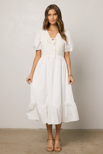 white midi dress