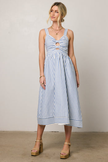 midi dress with knot detail