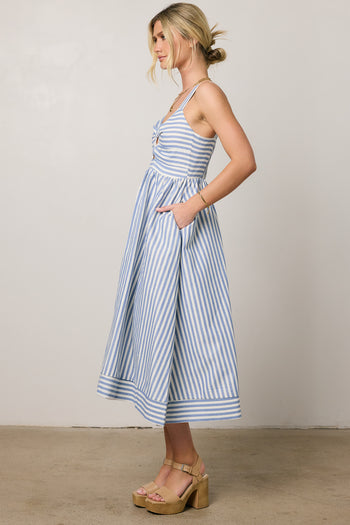 striped dress with pockets