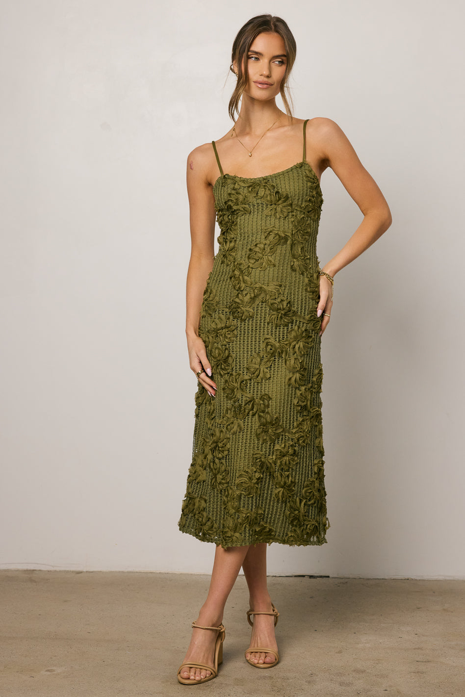 textured midi dress The Safley in Ivory Large While The Empire Waist Creates A Flattering Silhouette That Feels Light And Comfortable All Day Long Indigo Textured Midi Dress -