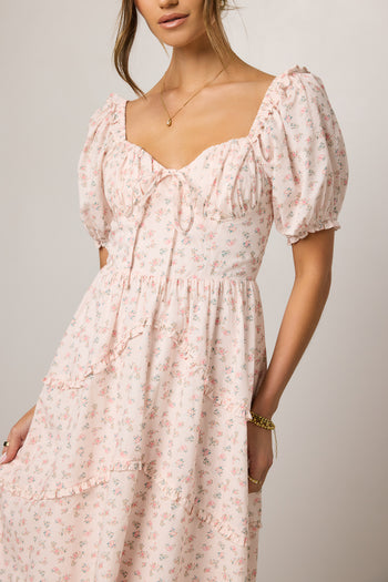 pink dress with sweetheart neckline