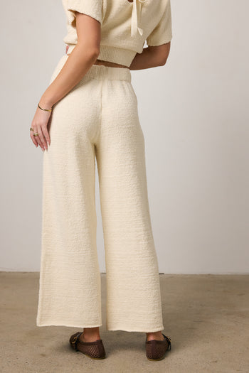stretch knit cream bottoms