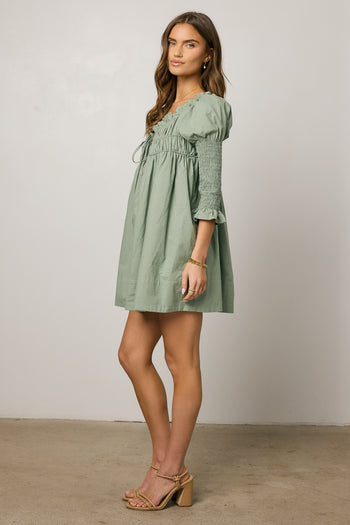 green babydoll dress