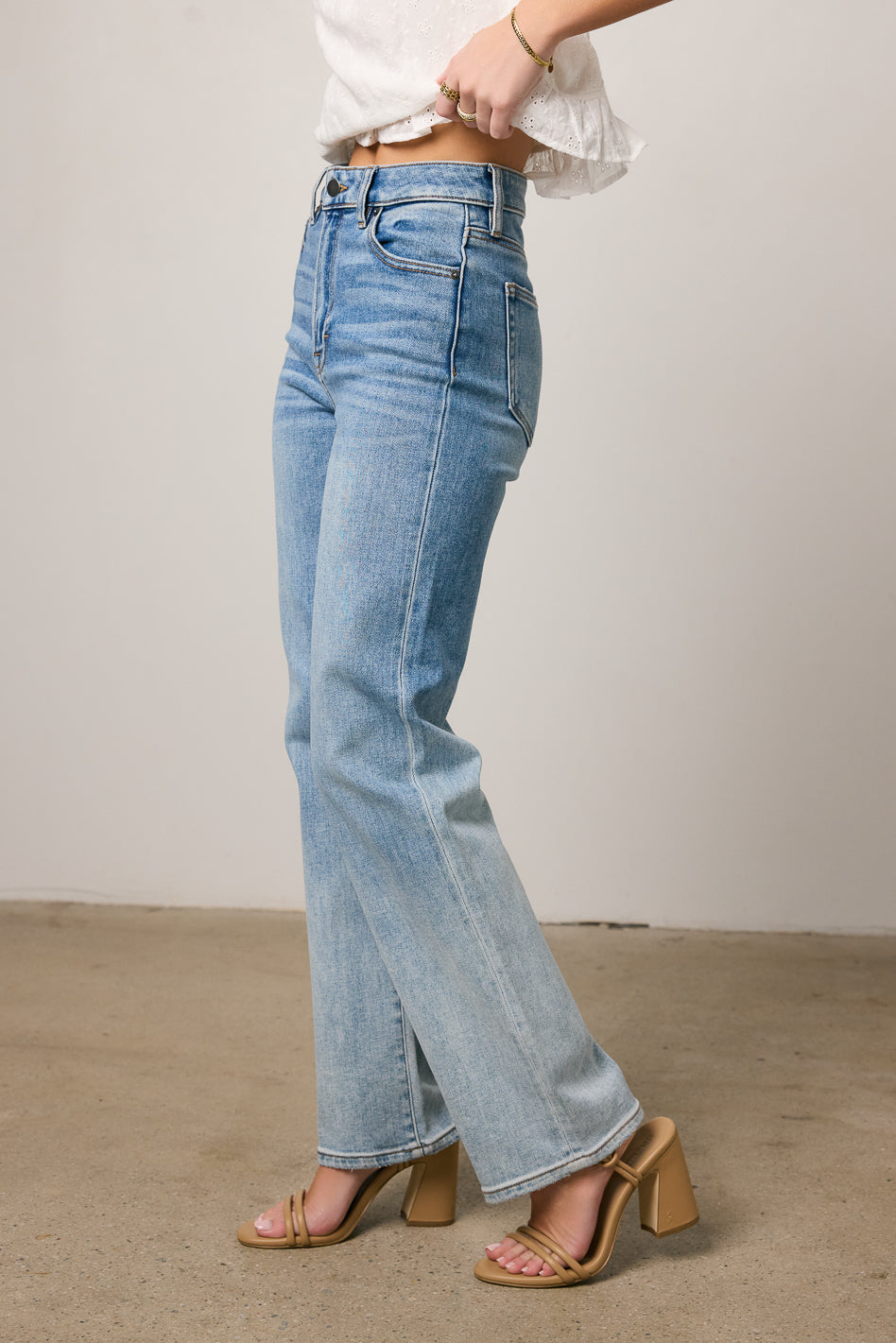 high rise jeans