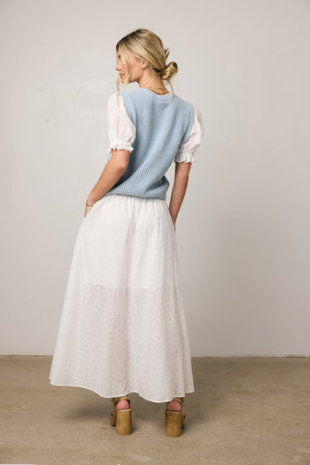 embroidered skirt set