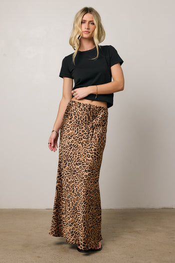 leopard skirt with tie