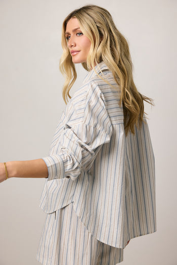 long sleeve top with stripes
