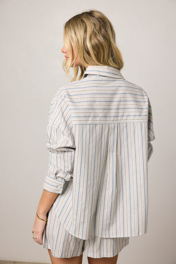 collared striped top