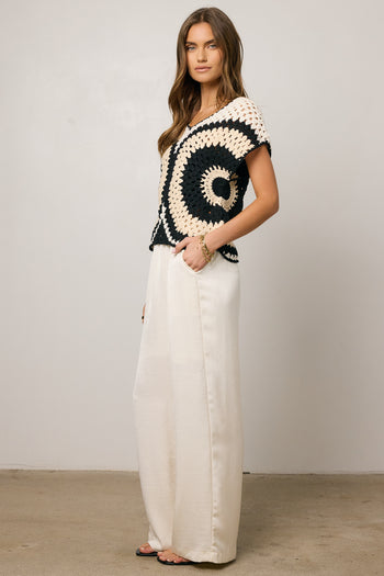 short sleeve crochet top