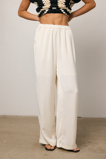 satin wide leg pants