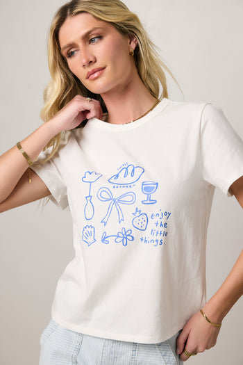 blue graphic tee
