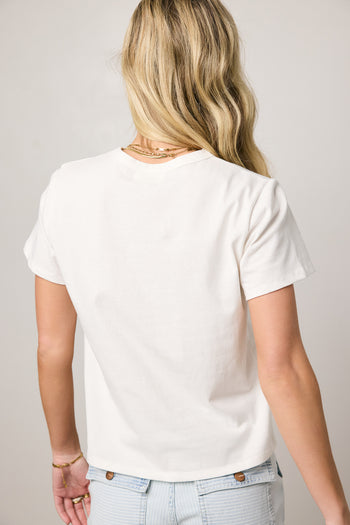 short sleeve white top