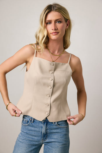 Helaina Button Front Top - FINAL SALE