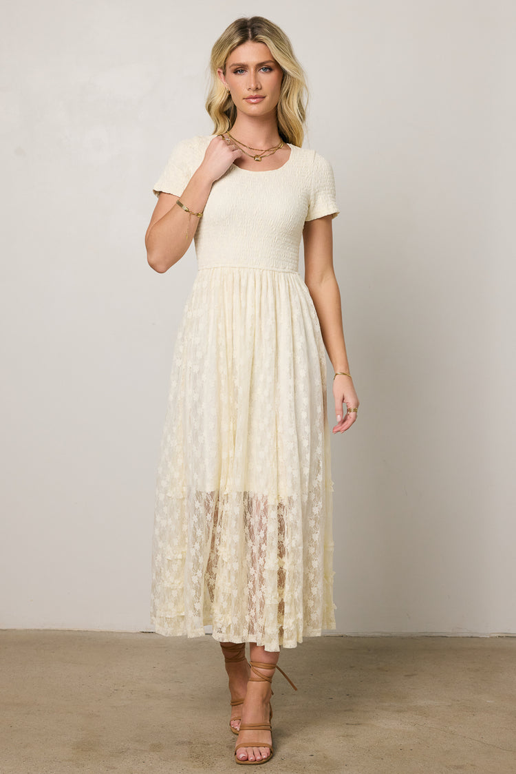 smocked bodice top
