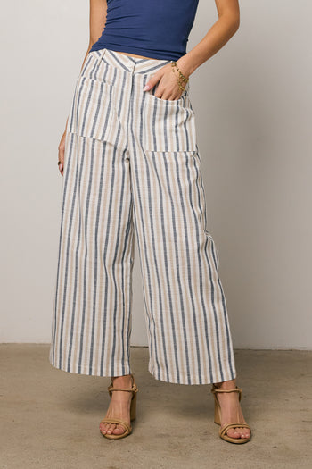 striped pants with pockets