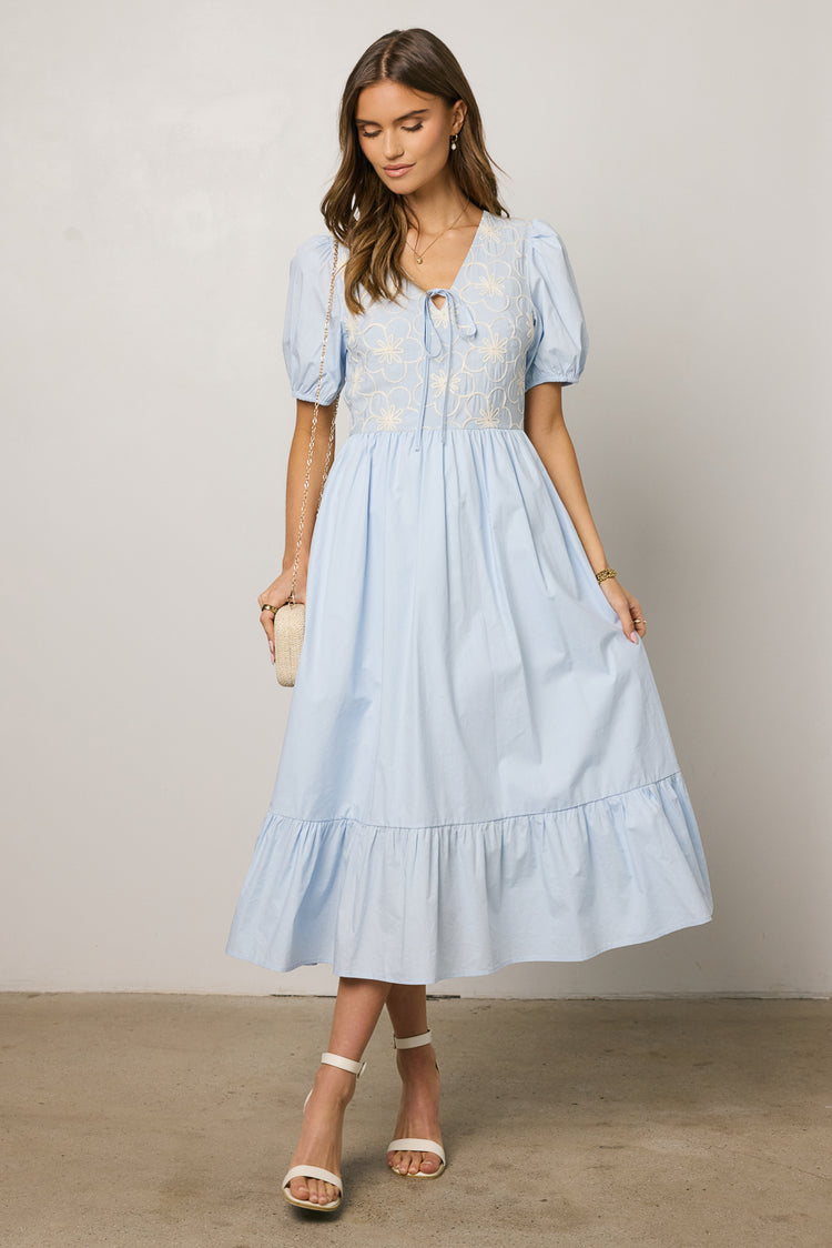 blue midi dress