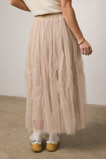 fully lined neutral skirt