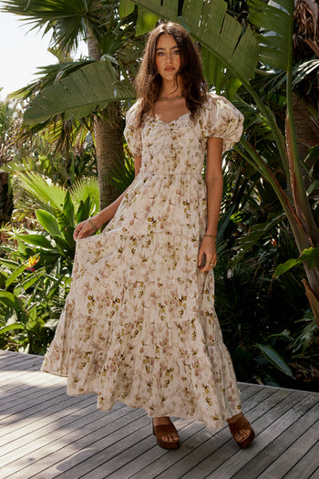 HEART NECKLINE ON MIDI DRESS