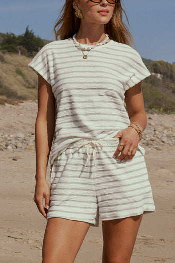 Jessie Striped Top in Sage - FINAL SALE