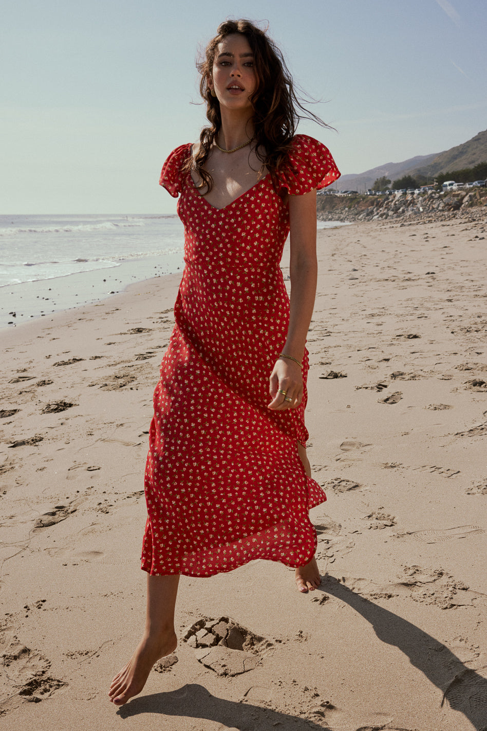 Grayson Floral Maxi Dress in Red