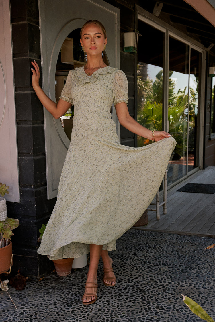 Saige Ruffled Maxi Dress