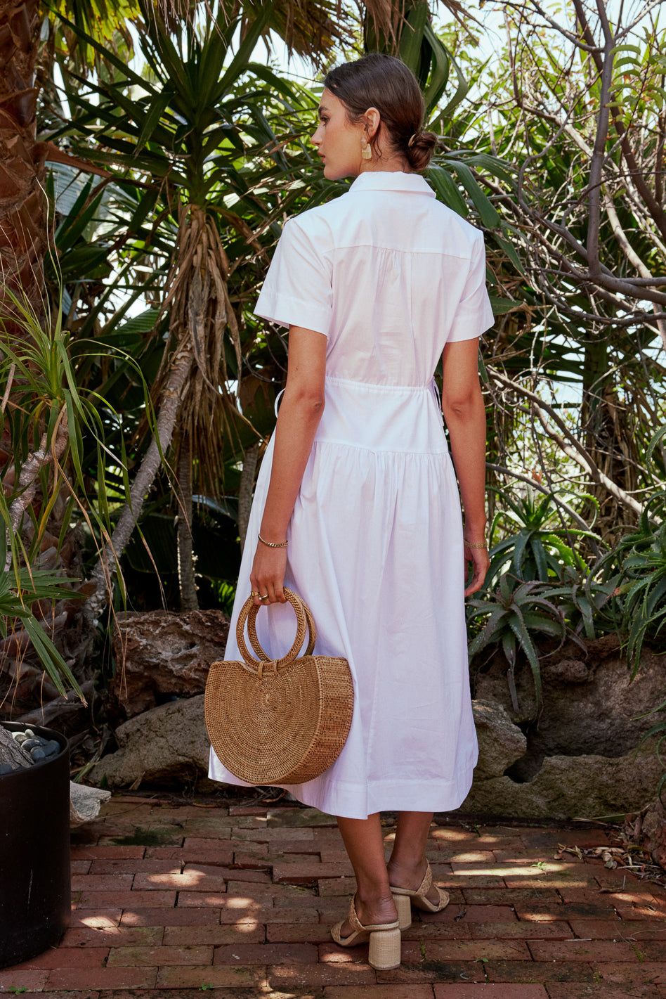 short sleeve midi dress