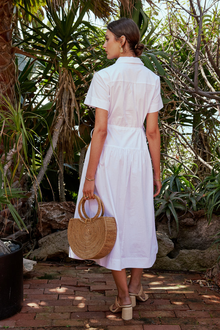 short sleeve midi dress