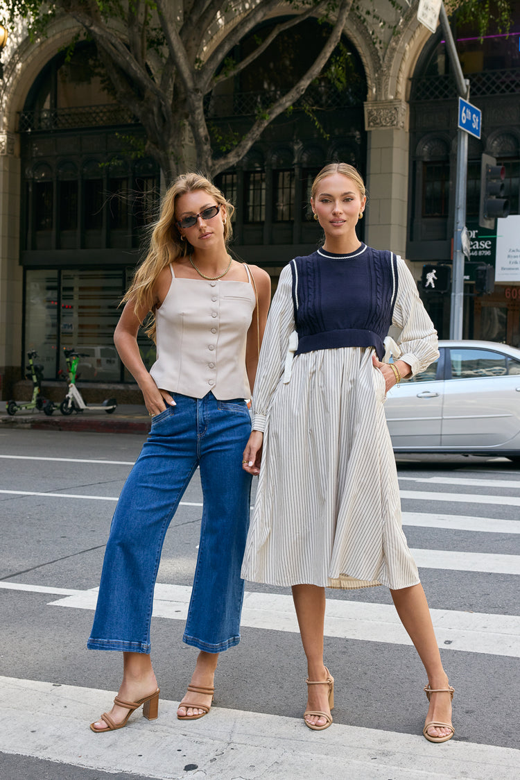 Helaina Button Front Top