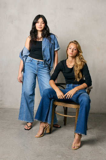 Kate Wide Leg Jeans in Medium Wash - FINAL SALE