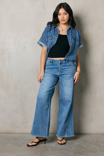 Kate Wide Leg Jeans in Medium Wash - FINAL SALE