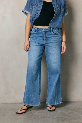 Kate Wide Leg Jeans in Medium Wash - FINAL SALE