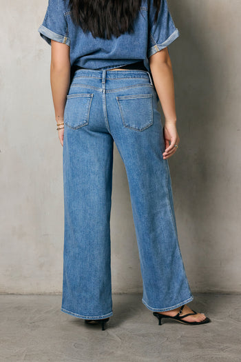 Kate Wide Leg Jeans in Medium Wash - FINAL SALE
