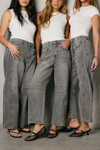denim barrel jeans