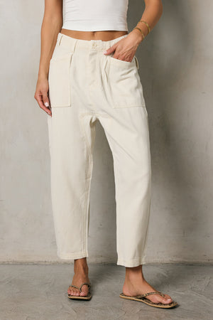 Rosie Tencel Loose Pants in Beige - FINAL SALE