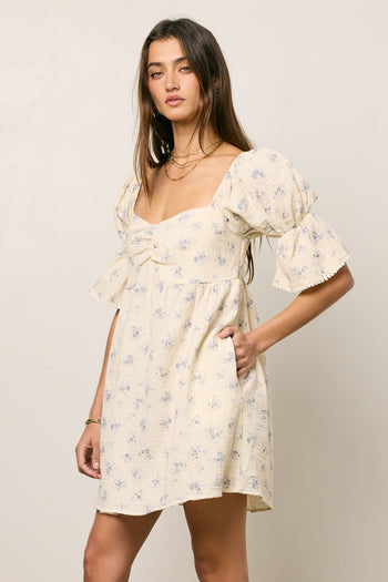 FLORAL PRINT MINI DRESS