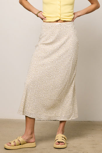 printed floral skirt