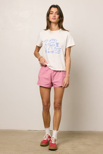 Bella Mia Graphic Tee in Blue - FINAL SALE