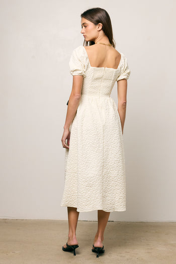 short sleeve textured dress