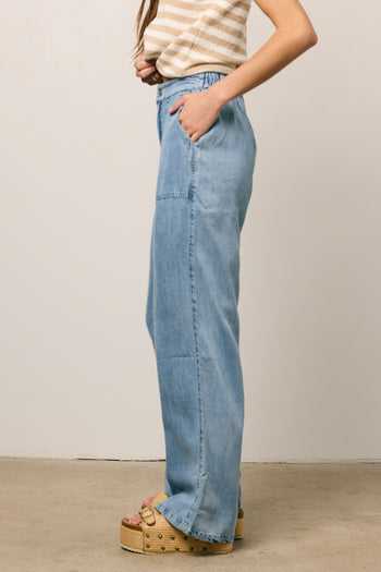 Reece Wide Leg Pants in Blue