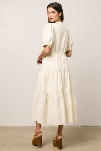 short sleeve tiered dress