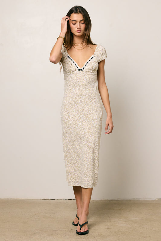 PRINTED MIDI DRESS